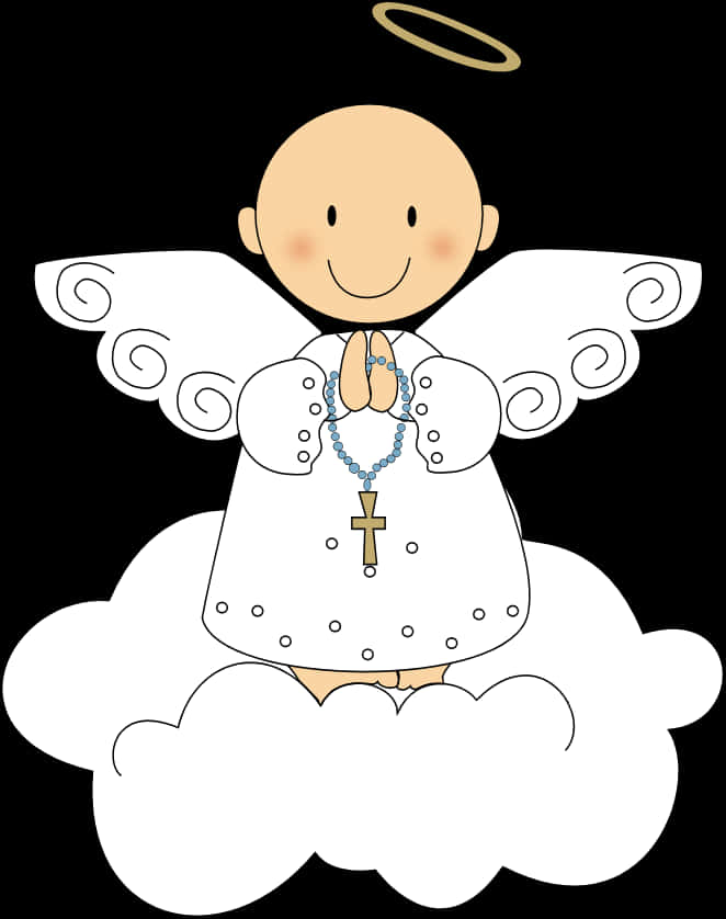 Angel Babyon Cloud Baptism Theme