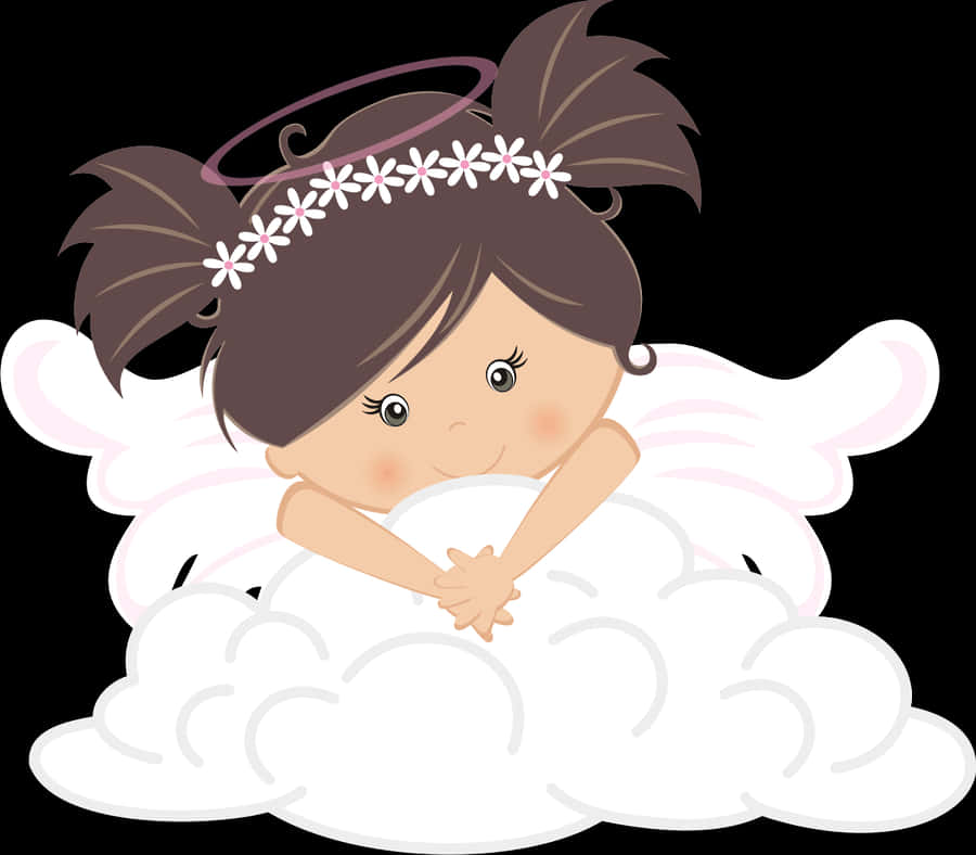 Angel Cartoon Baptism Graphic