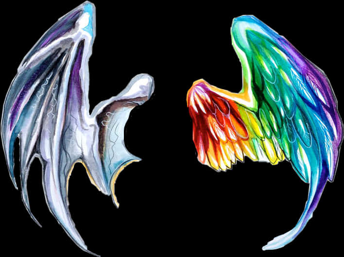 Angel Demon Wings Art