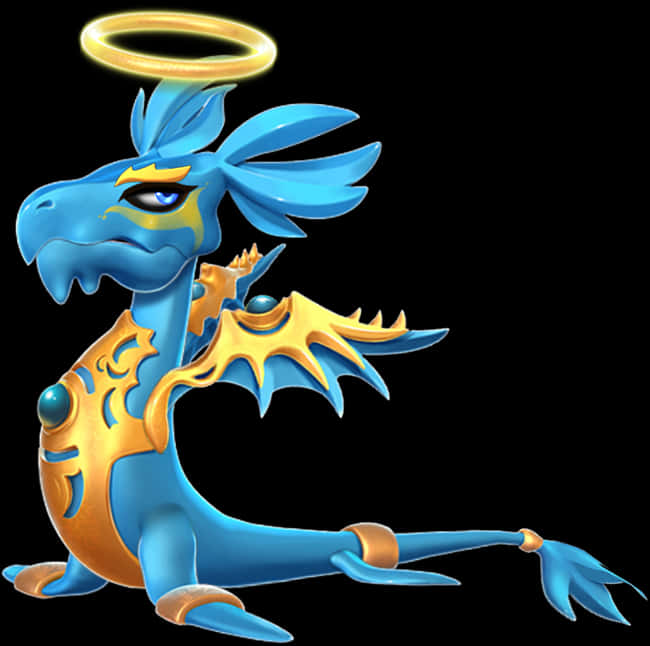 Angel Dragon Cartoon Illustration