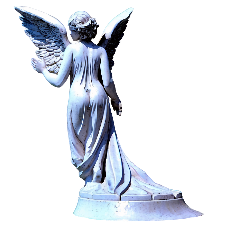 Angel Guiding Path Statue Png 06202024