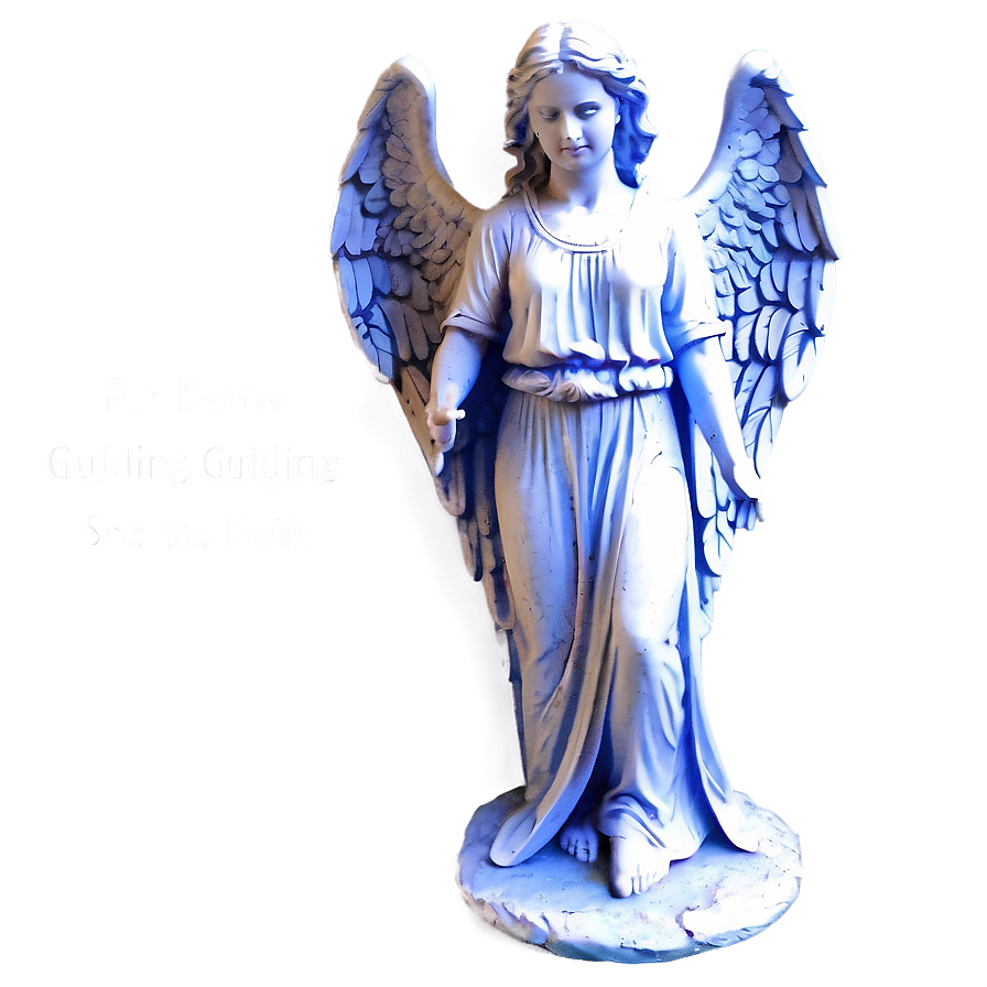 Angel Guiding Path Statue Png 8