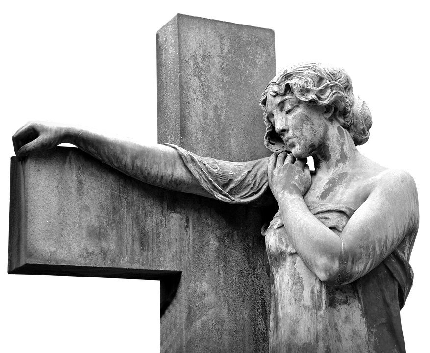 Angel Statue Leaningon Cross