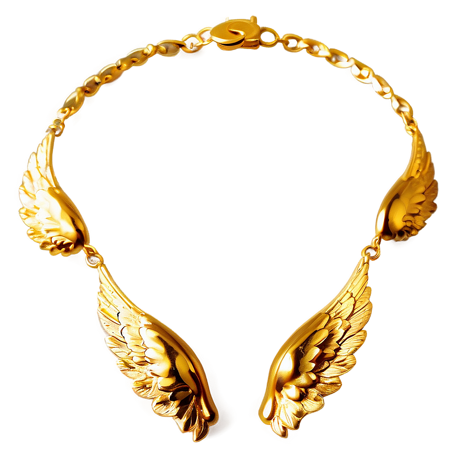 Angel Wing Gold Necklace Png Fpi