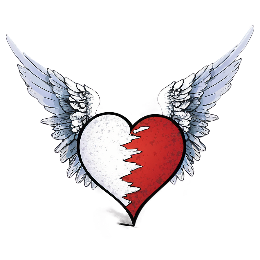 Angel Wings And Broken Heart Quote Png 06282024