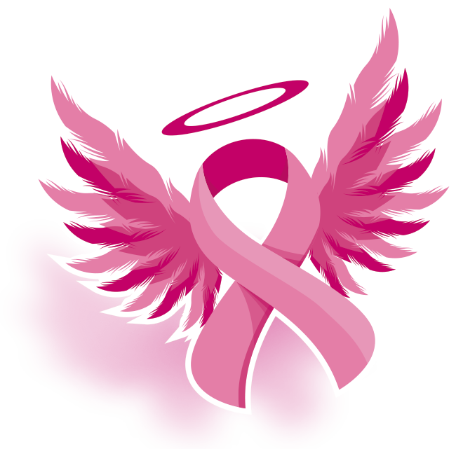 Angel Wings Breast Cancer Awareness Ribbon