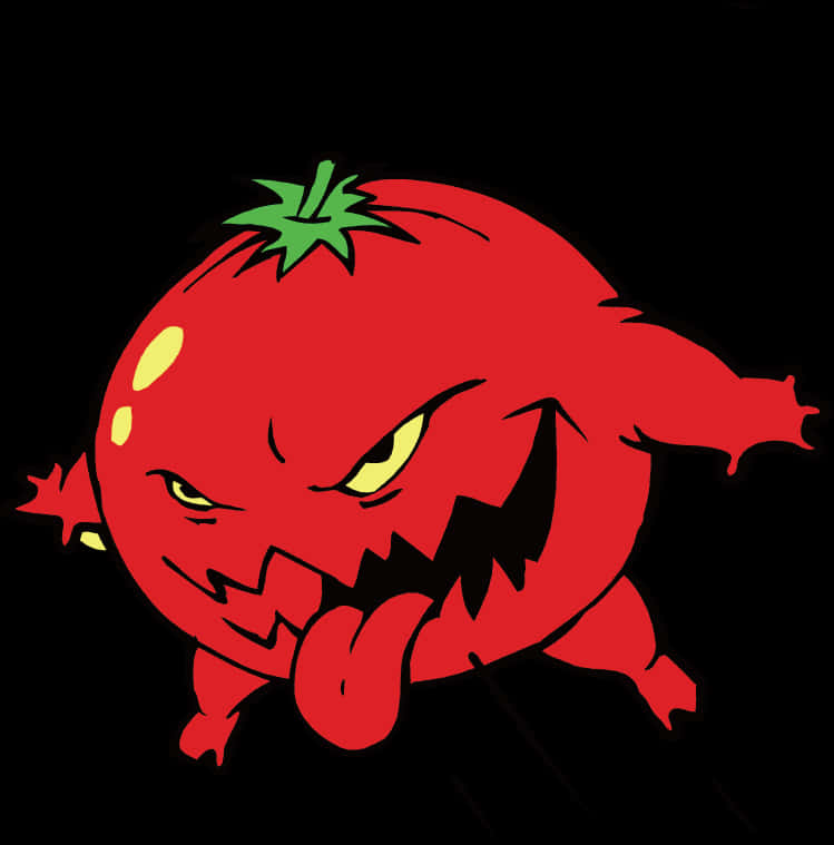 Angry Animated Tomato Character