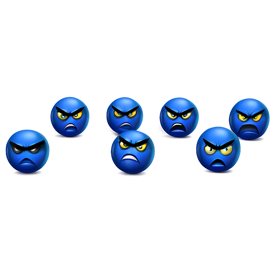 Angry Blue Emoji Png Rwv