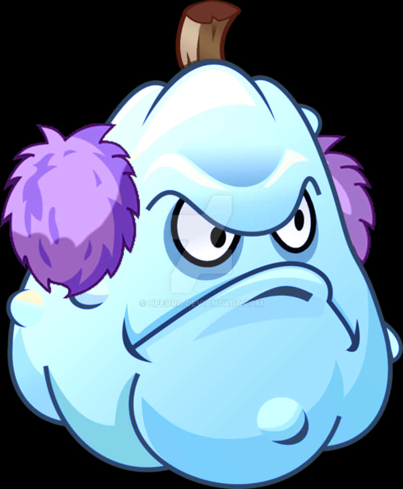 Angry_ Blue_ Ice_ Ghost_ Cartoon