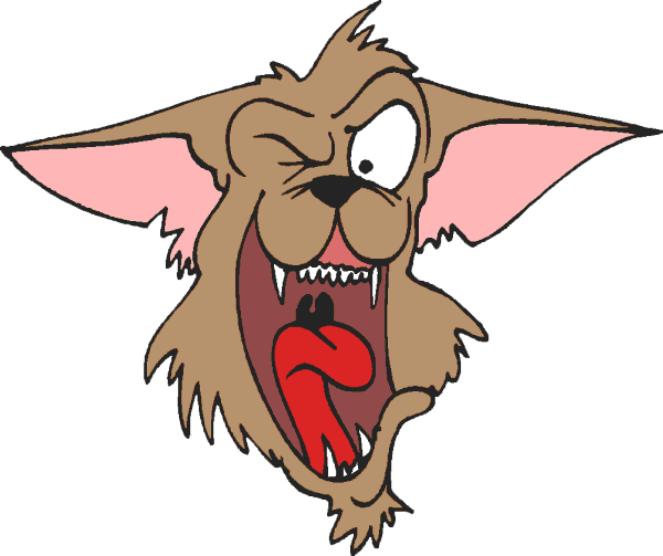 Angry Brown Cartoon Bat