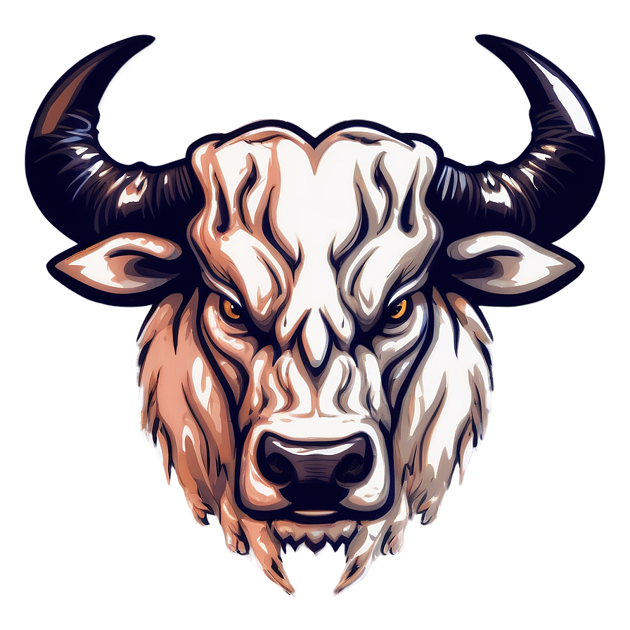 Angry Bull Head Design Png 55