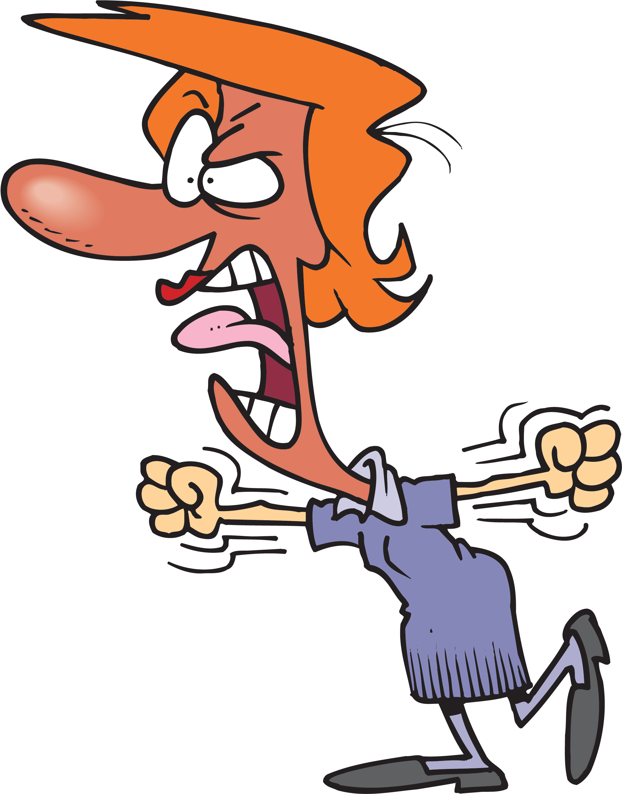 Angry Cartoon Character Shouting