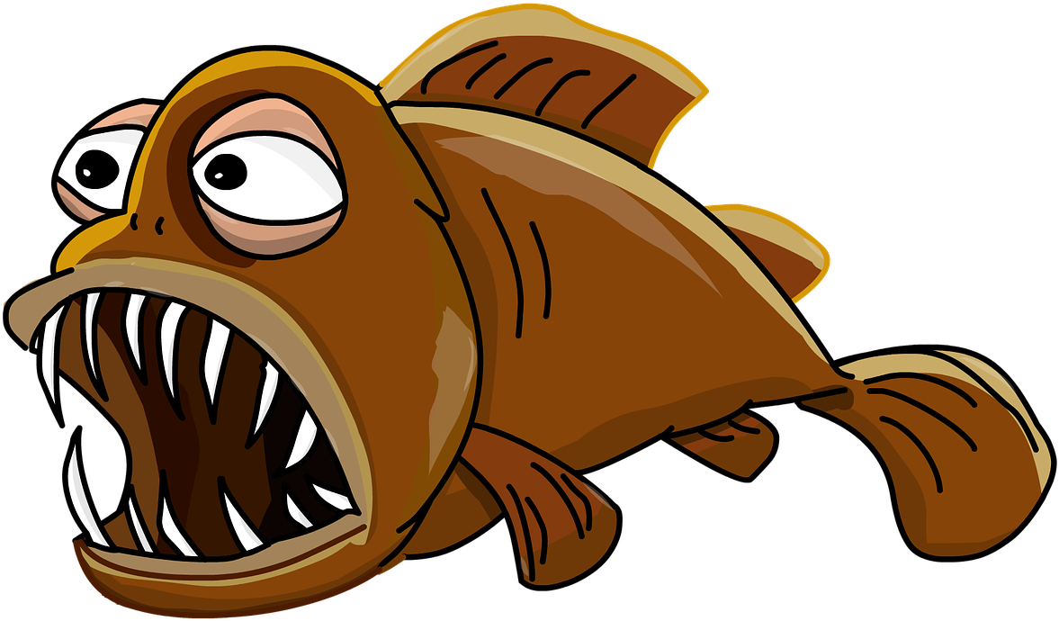 Angry Cartoon Fish