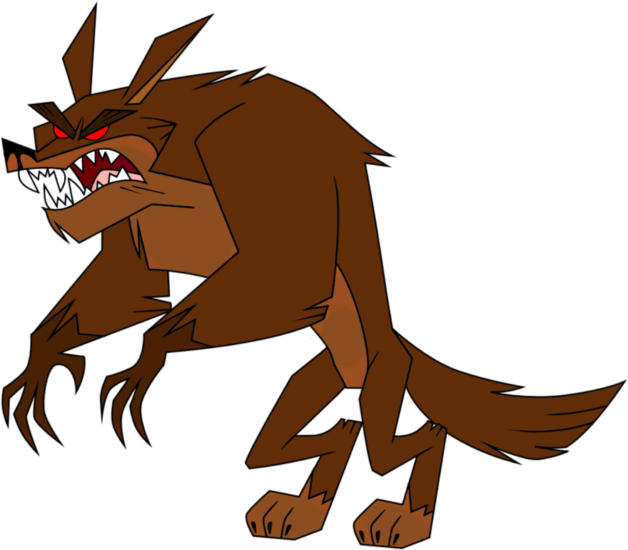 Angry Cartoon Werewolf