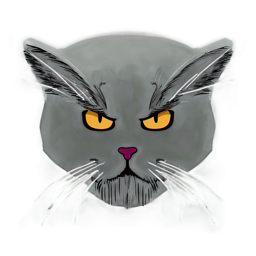 Angry Cat Face Png 06122024