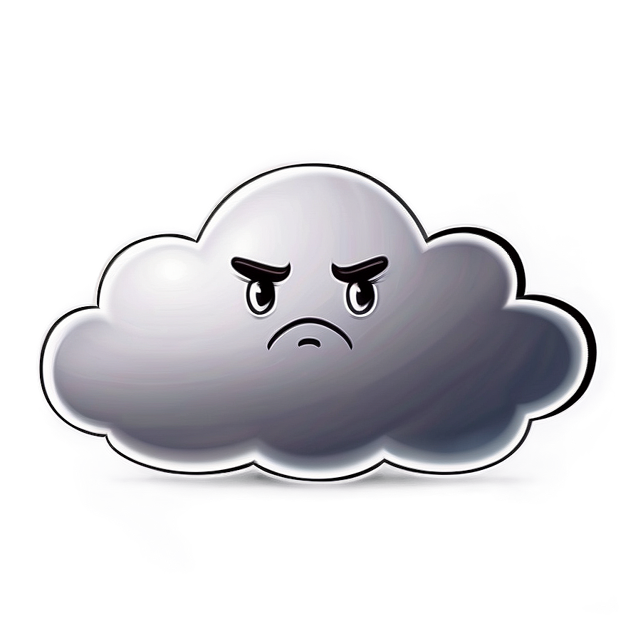 Angry Cloud Cartoon Png Fxo