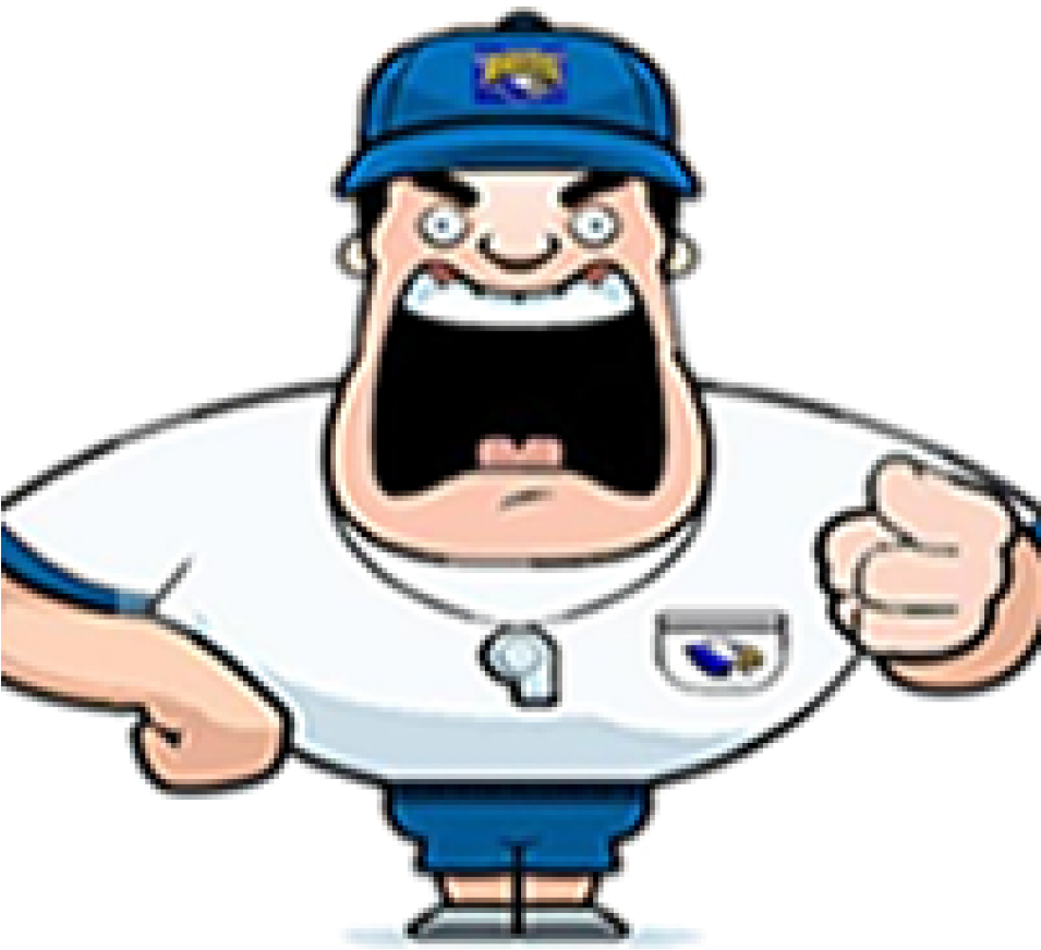 Angry Coach Cartoon Character