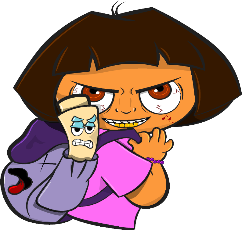 Angry Dora Cartoon Character