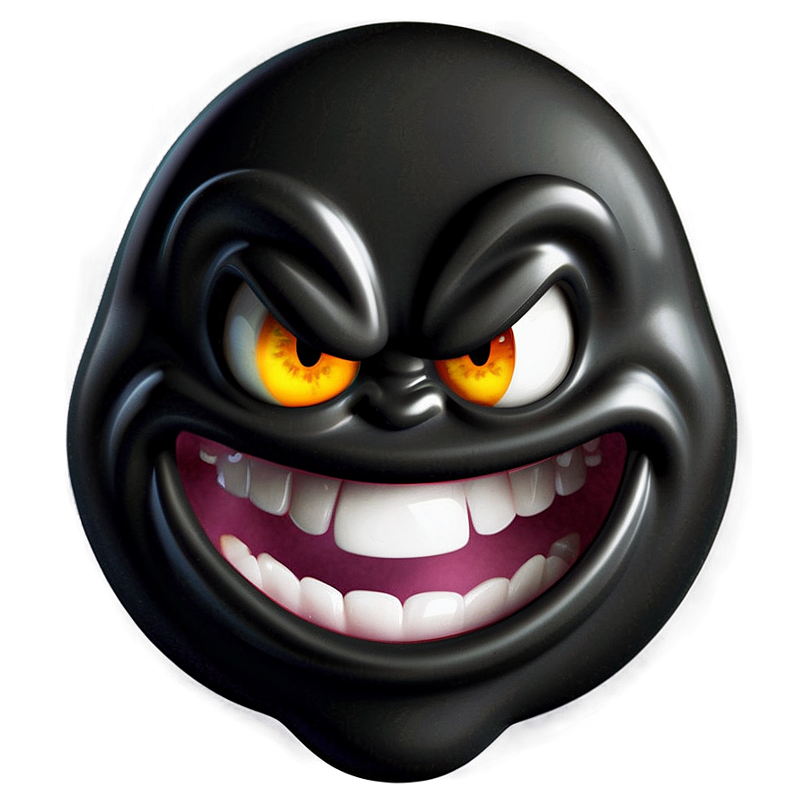 Angry Emoji With Black Background Png 05252024