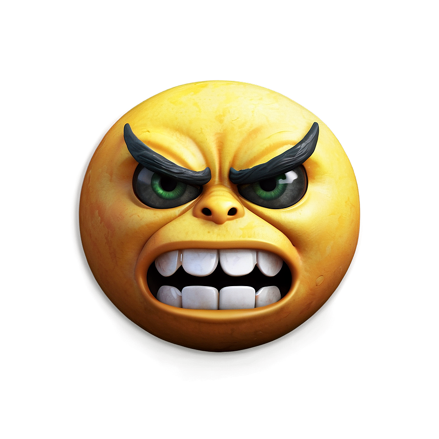 Angry Emoji With Black Background Png 65