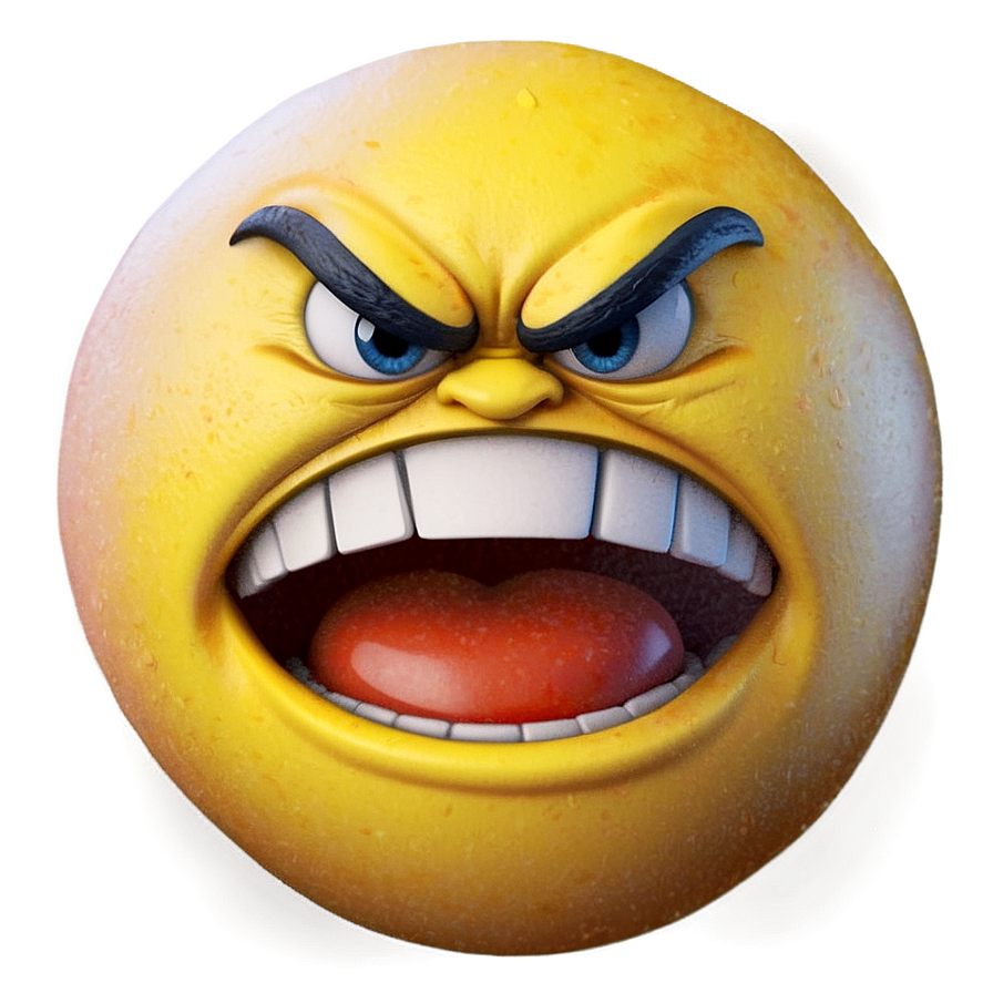 Angry Emoji With Frown Png Ytj9