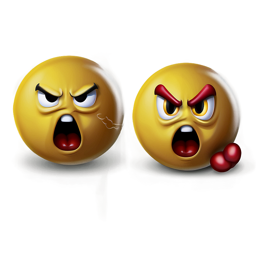 Angry Emoji With Text Png Hmc