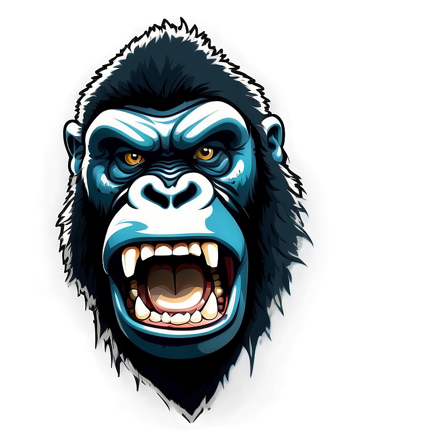 Angry Gorilla Comic Style Png 06252024