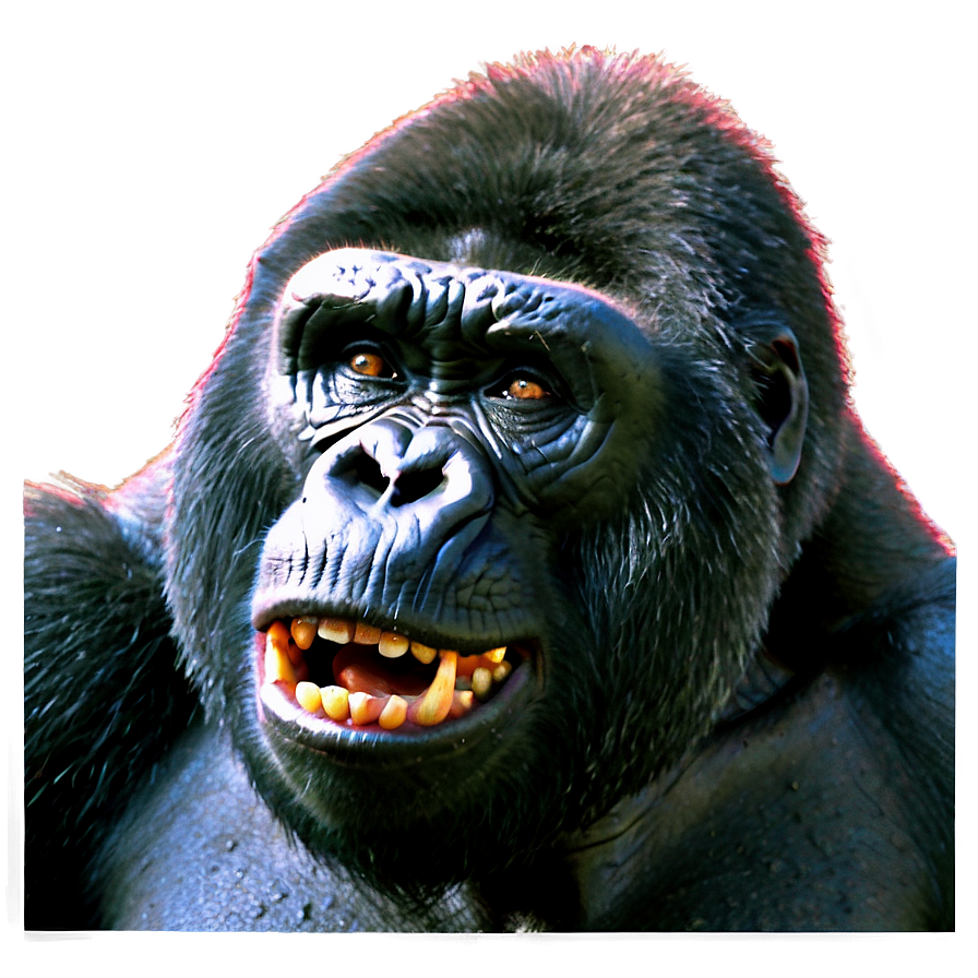 Angry Gorilla Face Close-up Png 06252024