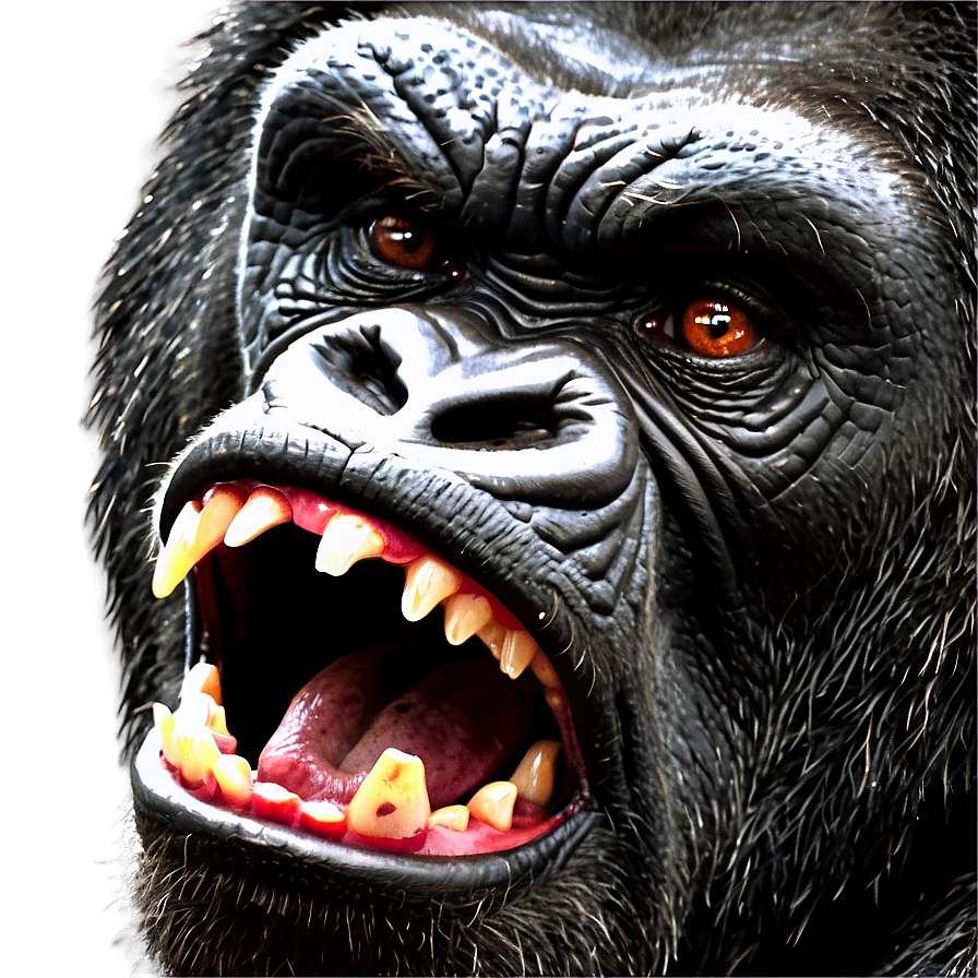 Angry Gorilla Face Illustration Png 37