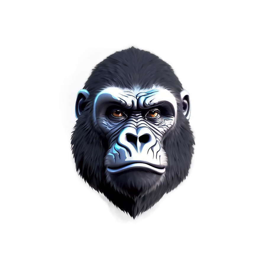 Angry Gorilla Face Illustration Png Ydm32