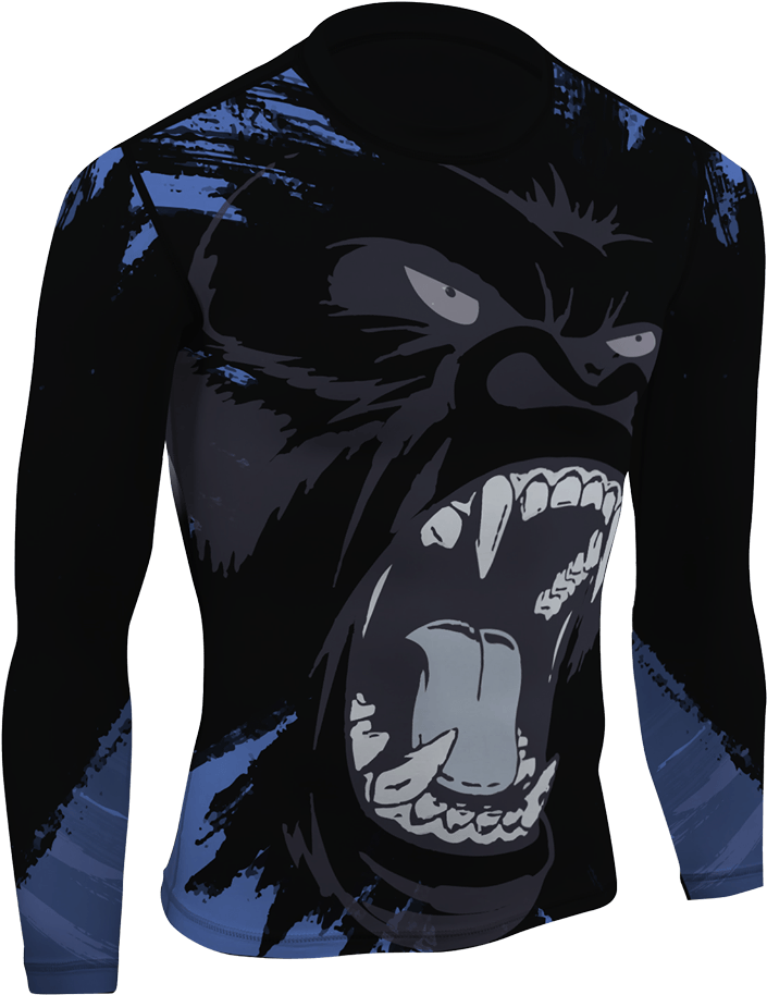 Angry Gorilla Graphic Long Sleeve Shirt