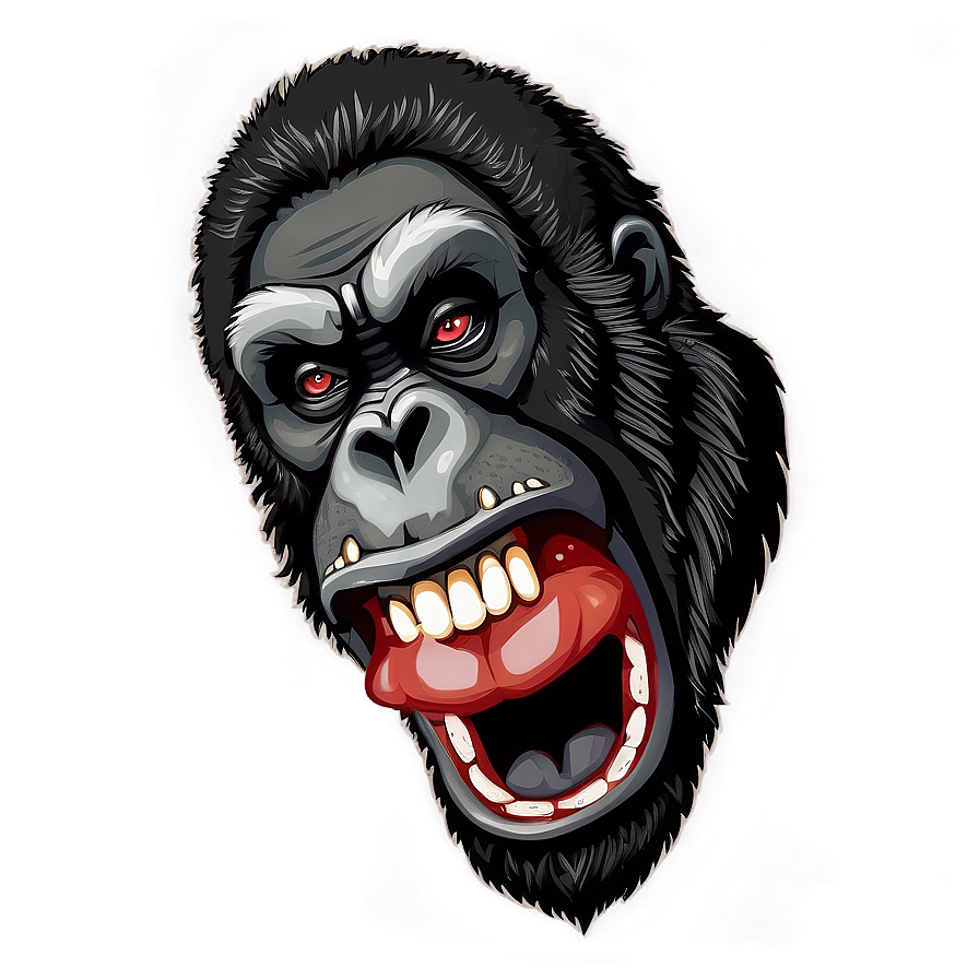 Angry Gorilla Mascot Design Png 06252024