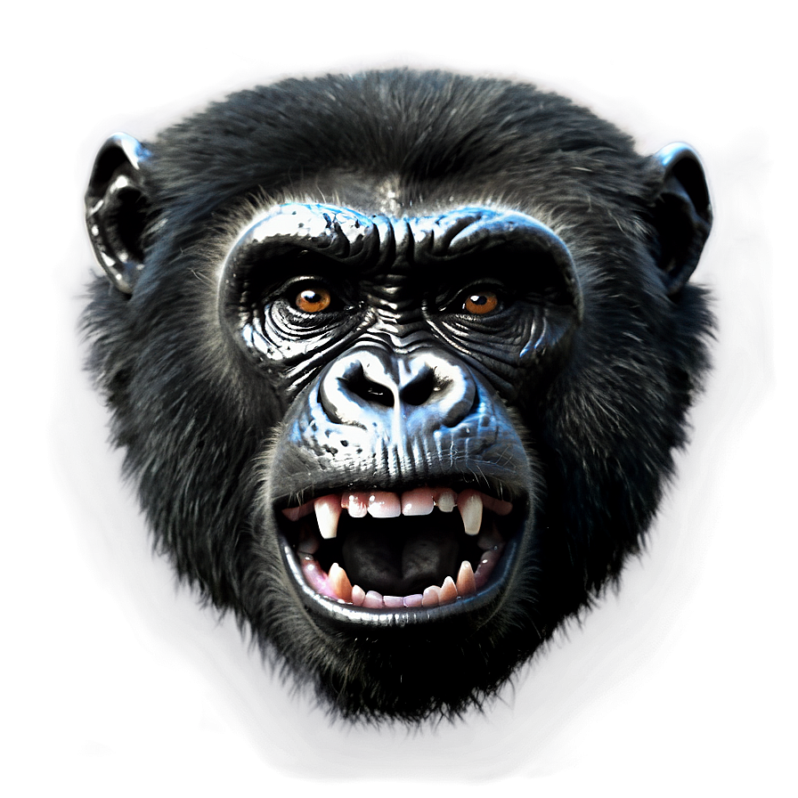 Angry Gorilla Roaring Loudly Png Xgh