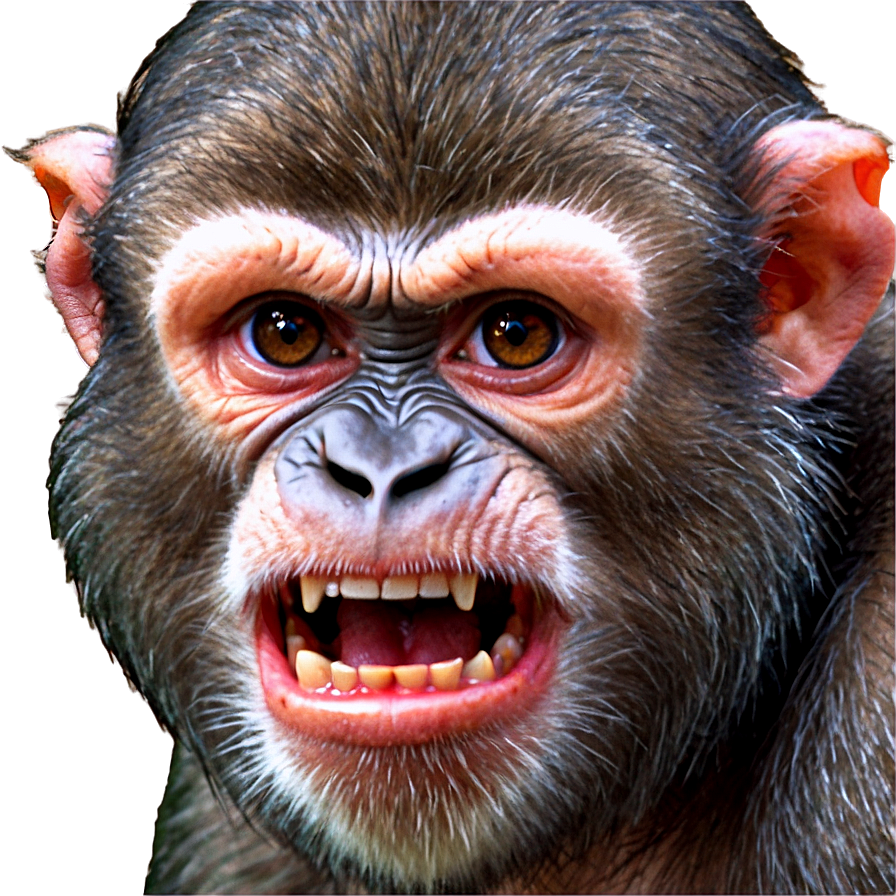 Angry Monkey Face Graphic Png 06272024