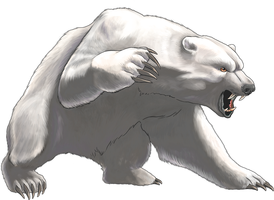 Angry Polar Bear Illustration