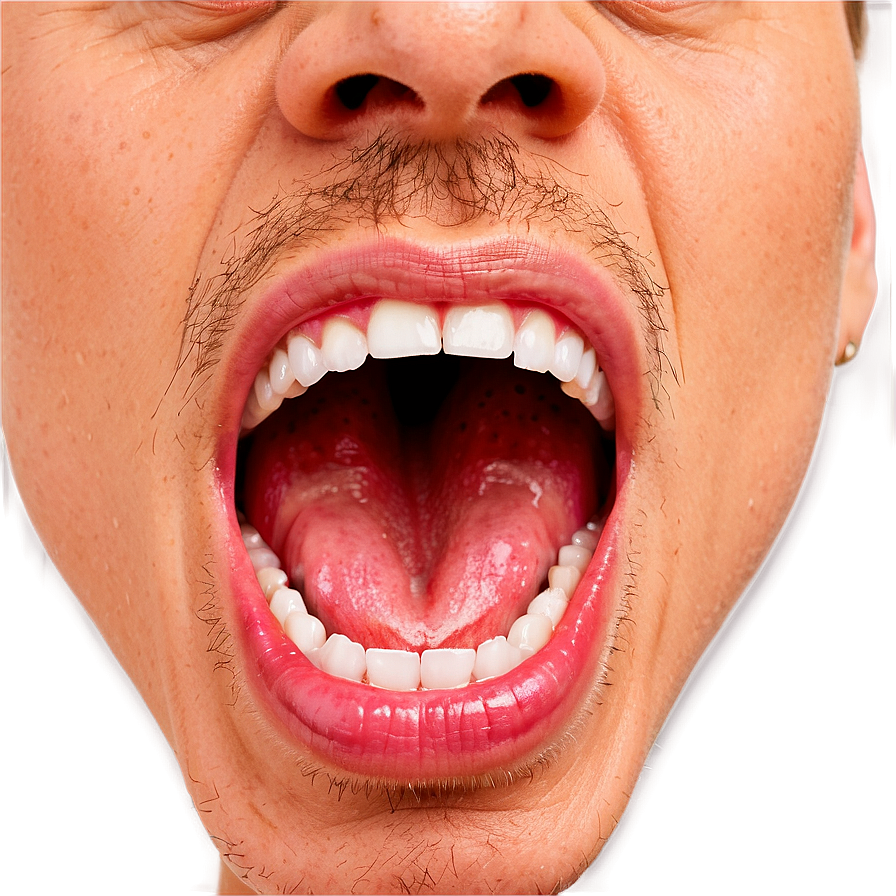 Angry Shouting Mouth Png Tst