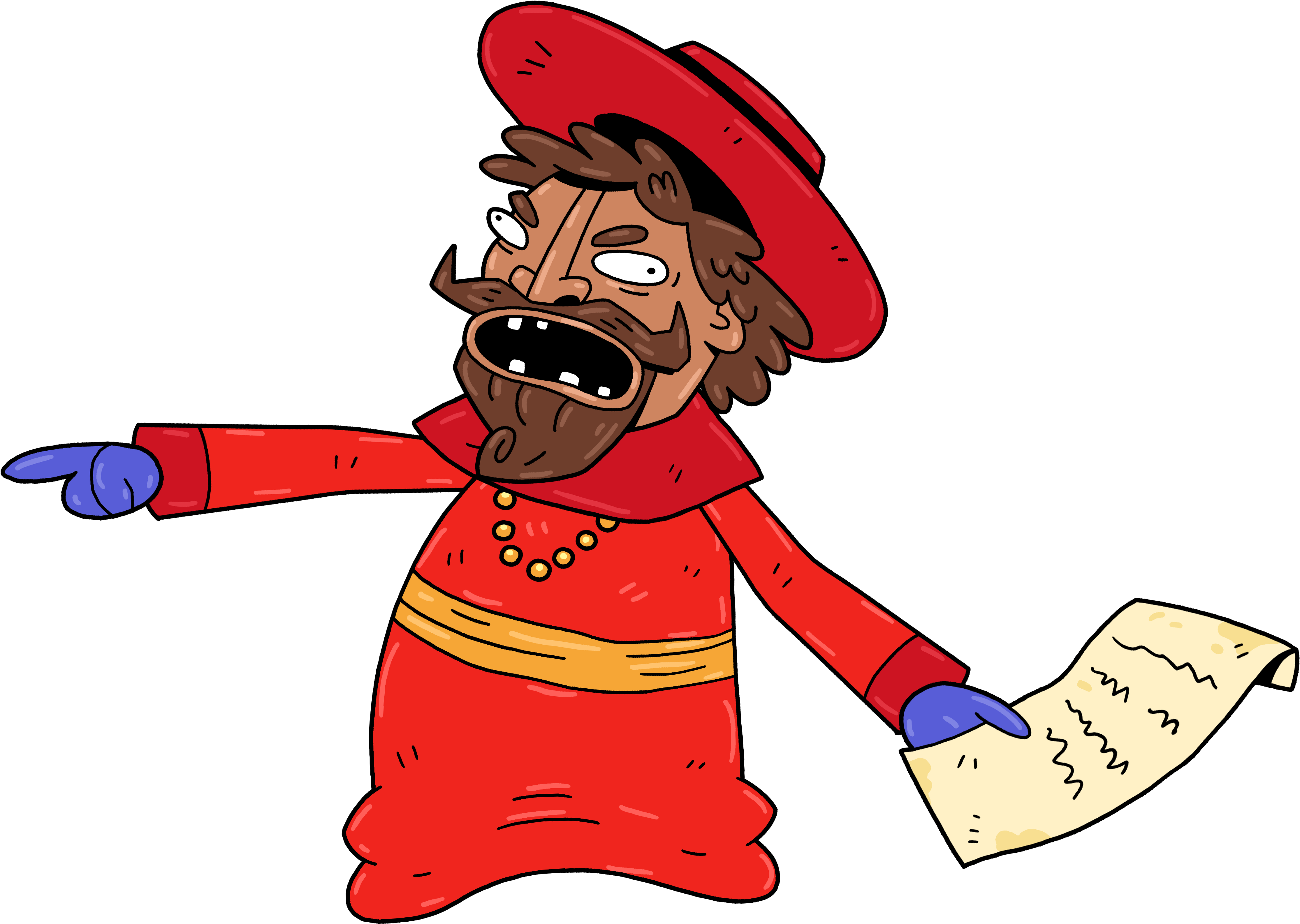 Angry Town Crier Cartoon