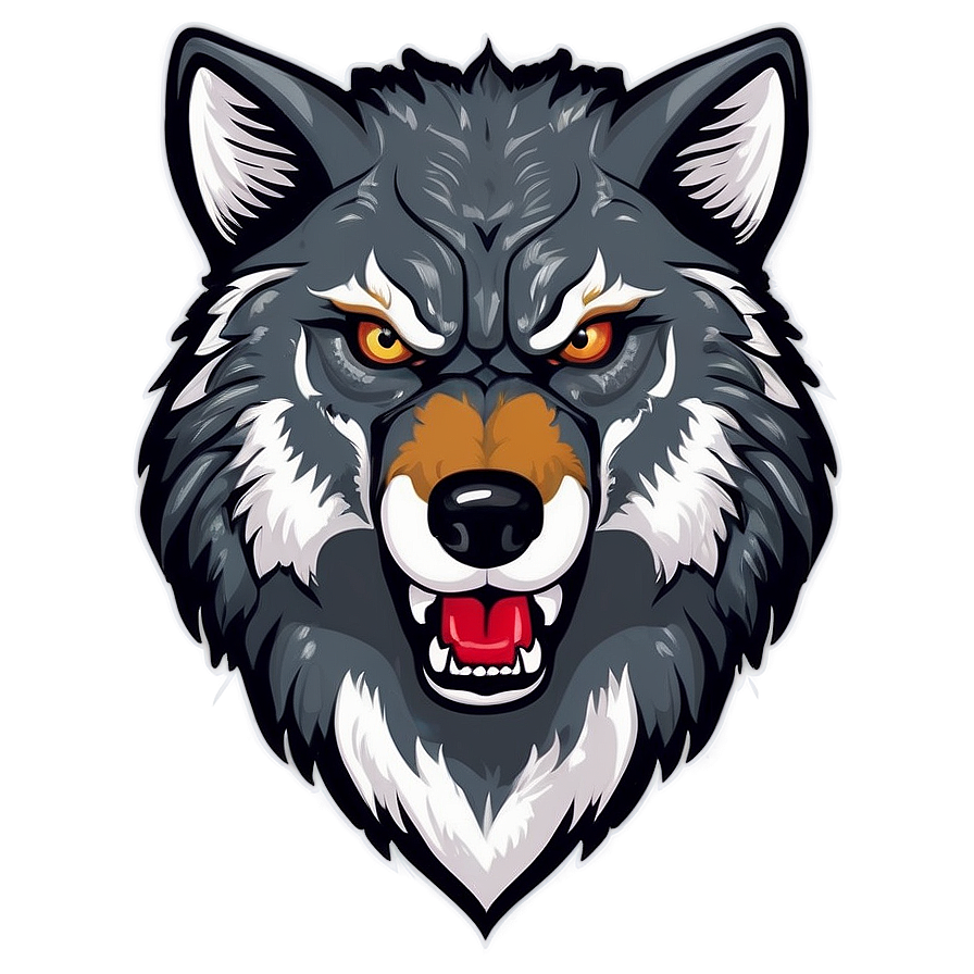 Angry Wolf Head Emblem Png 63