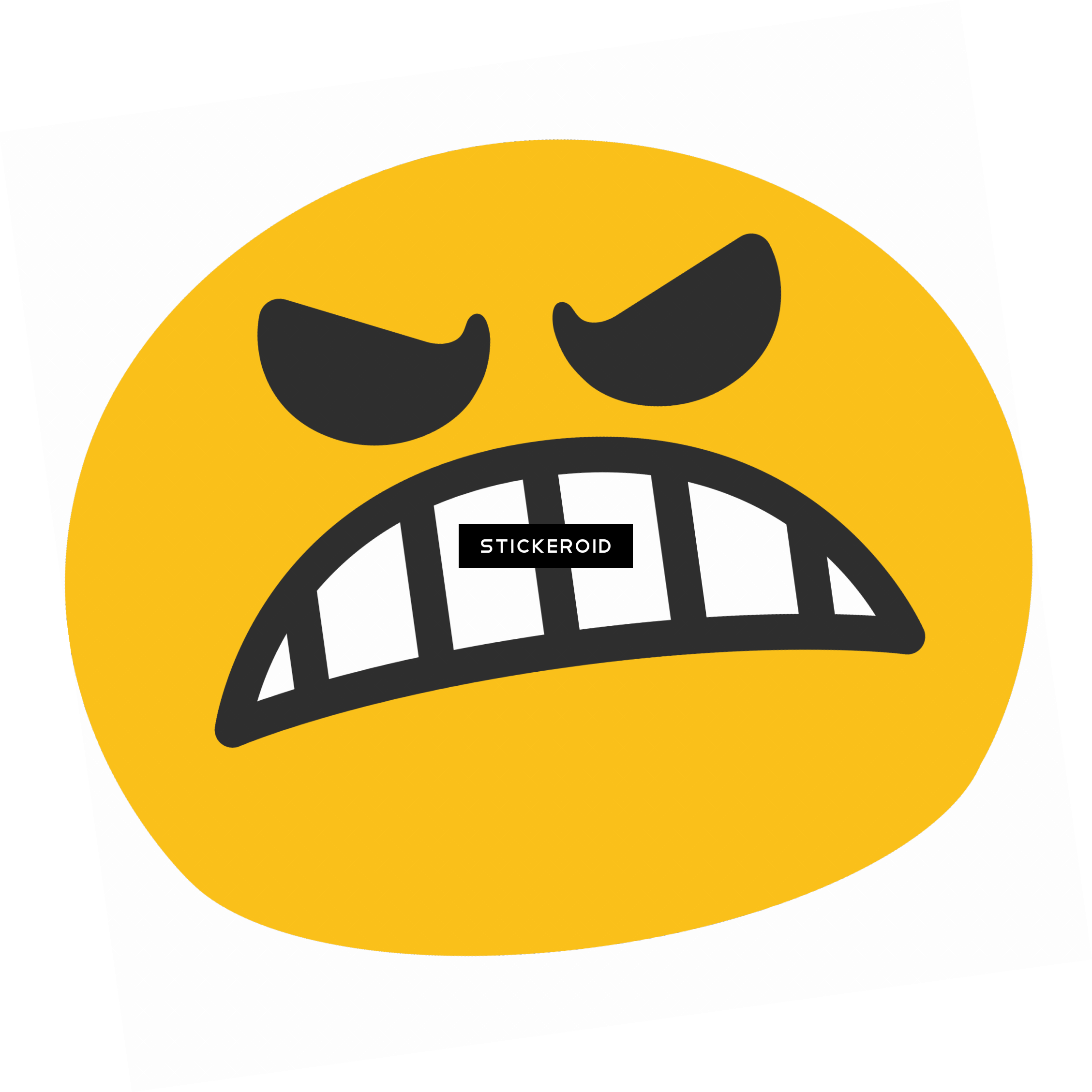 Angry Yellow Emoji Graphic