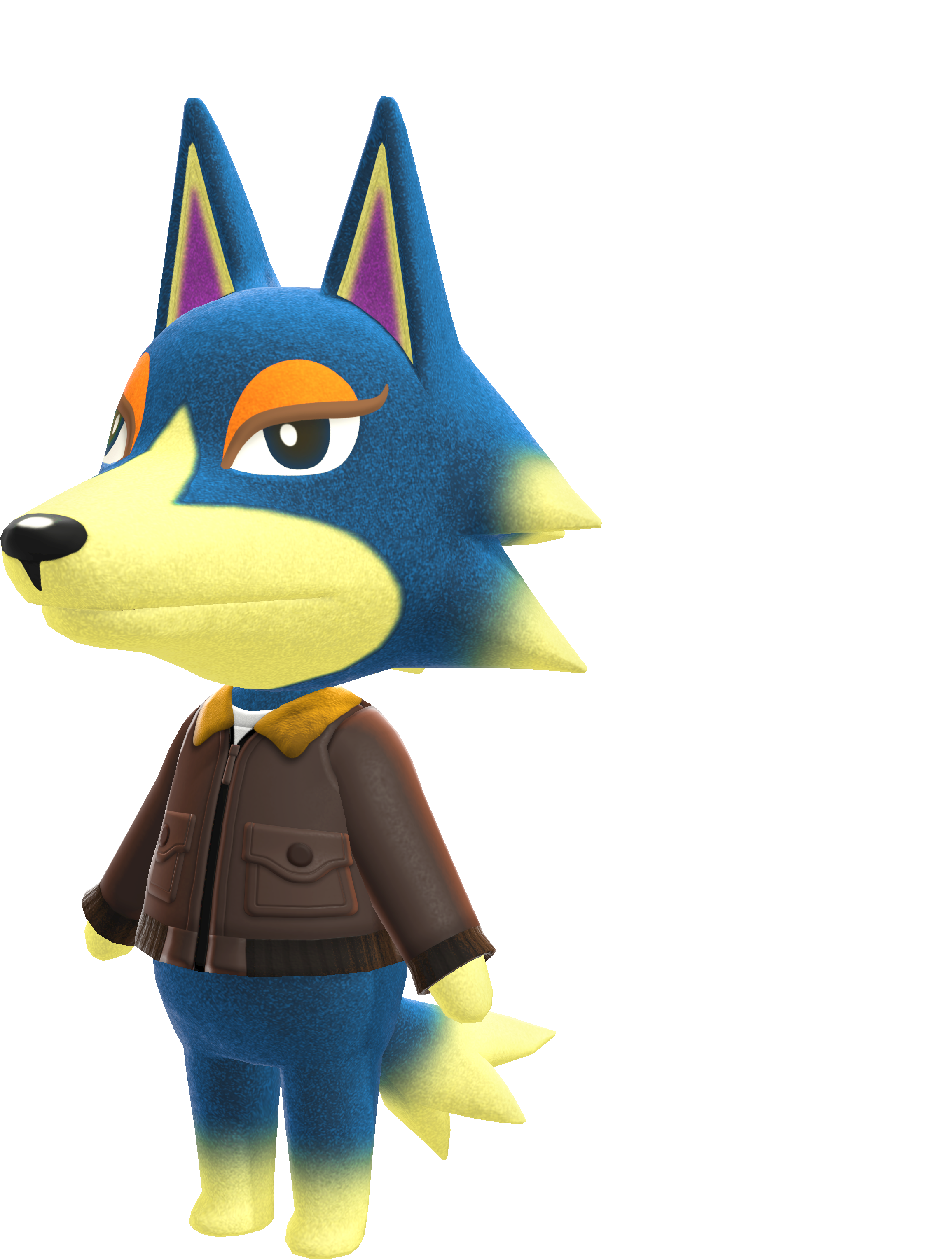 Animal Crossing Blue Wolf Character