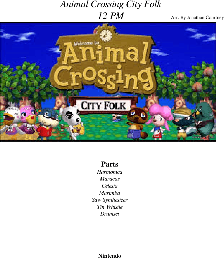 Animal Crossing City Folk Charactersand Instruments