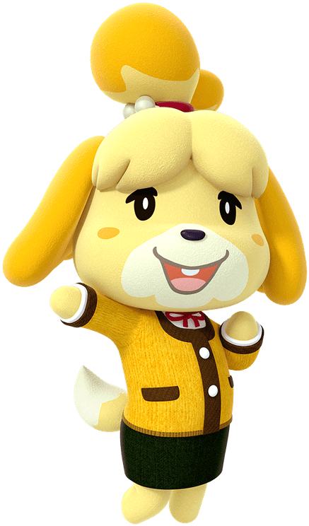 Animal Crossing Yellow Dog Character