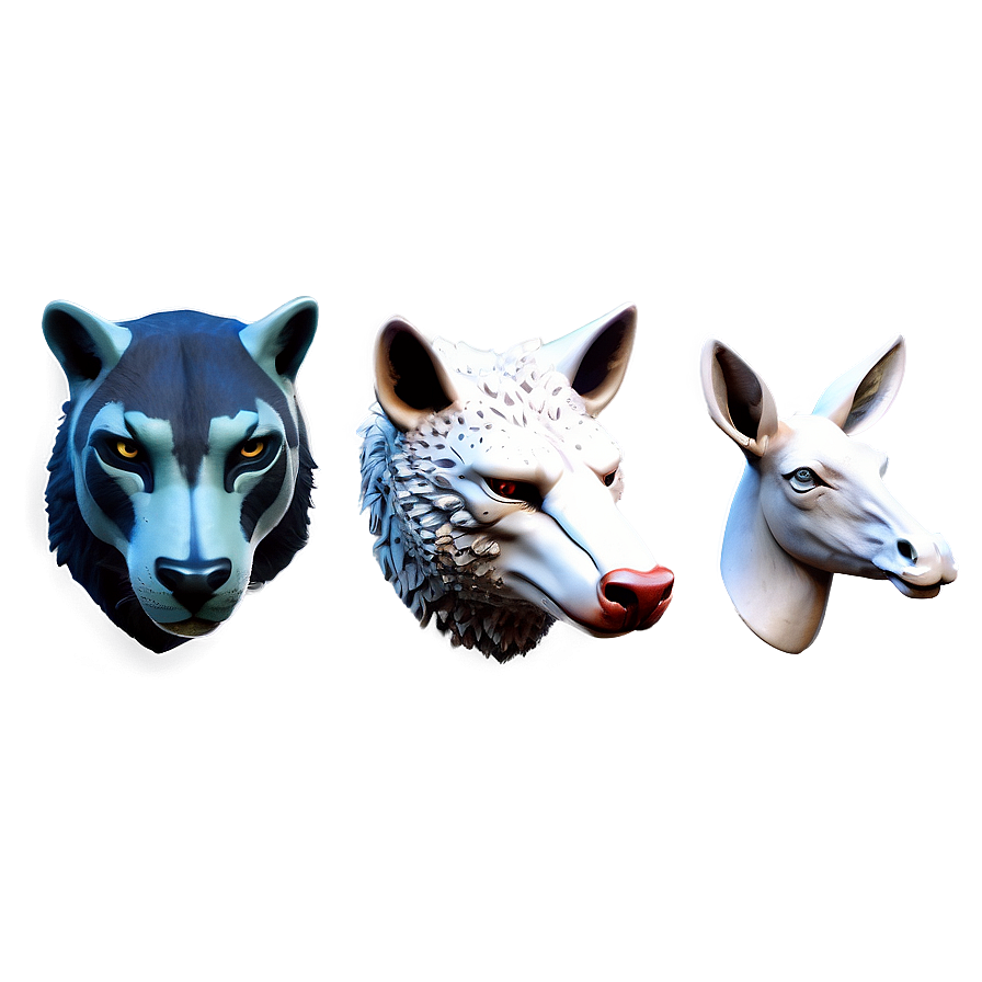 Animal Head Collection Png Nua