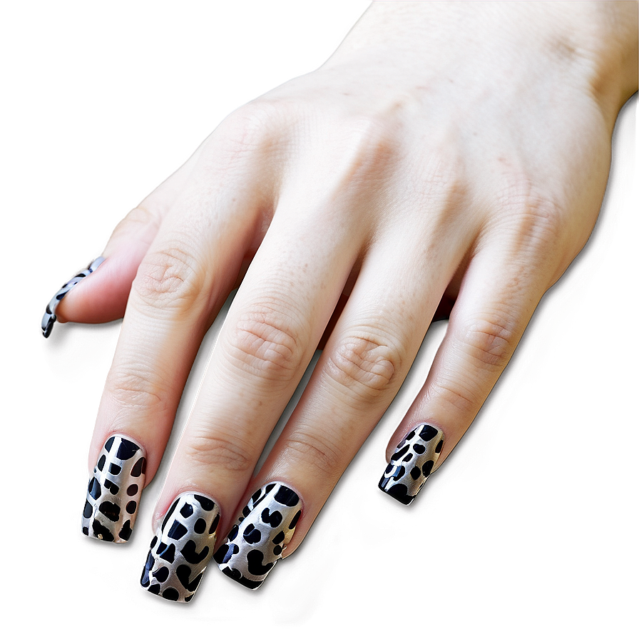 Animal Print Fake Nails Png 06272024