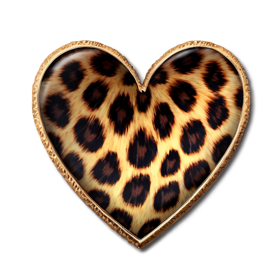 Animal Print Heart Png 06252024