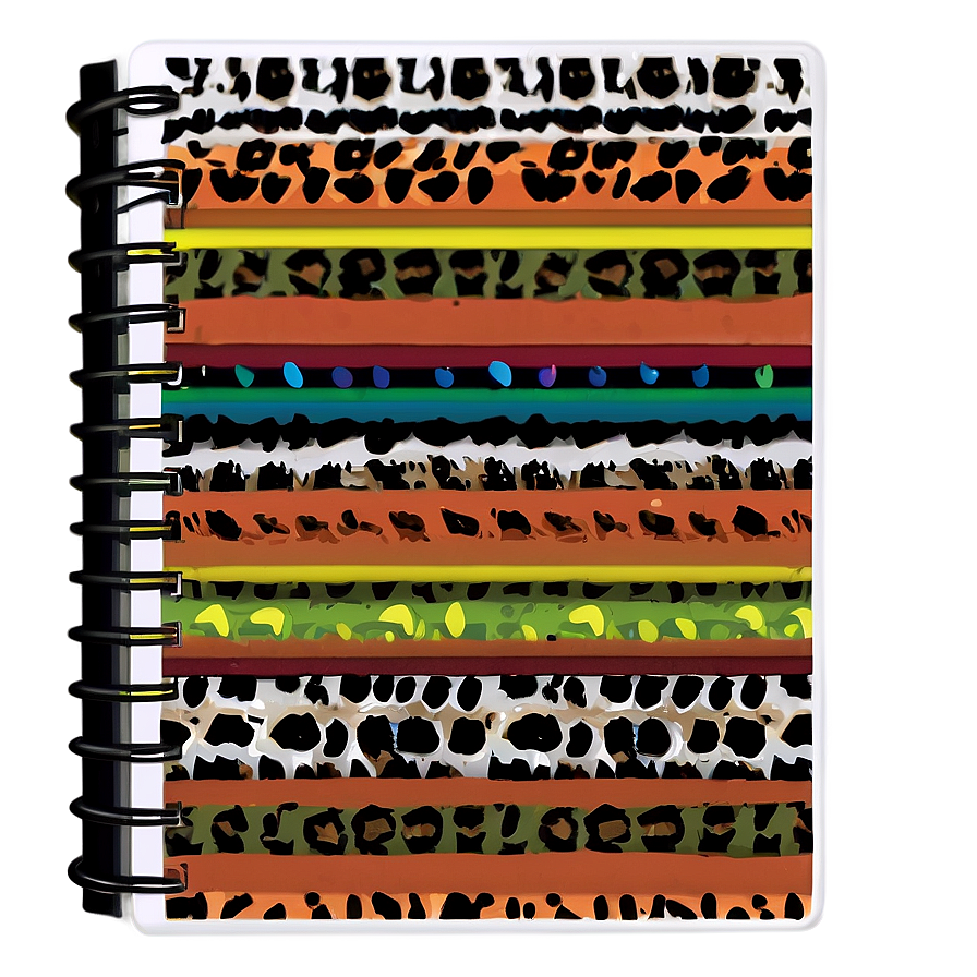 Animal Print Spiral Notebook Png 06132024