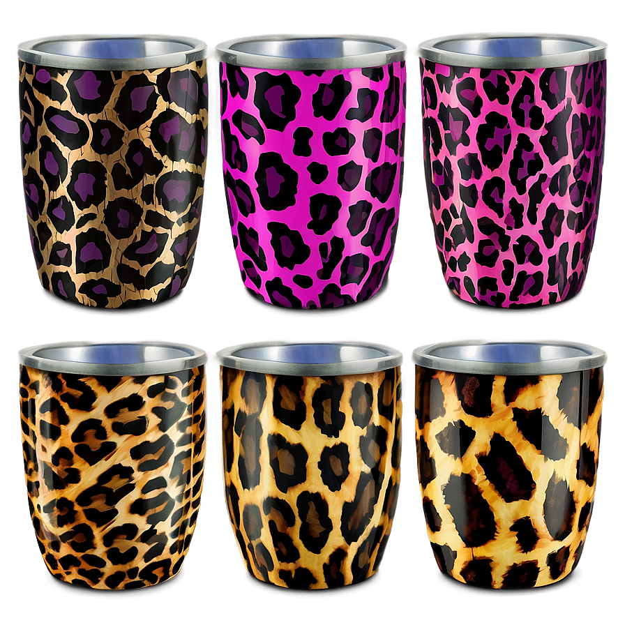 Animal Print Tumbler Cup Png 06272024