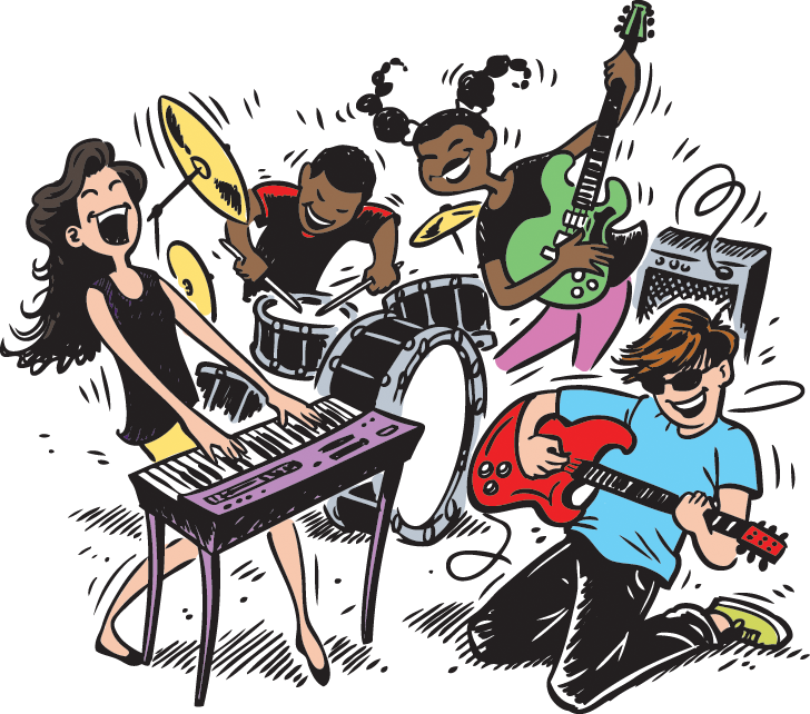 Animated Band Performance_ Concert Scene