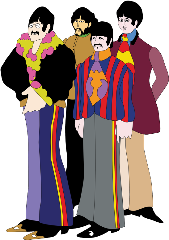 Animated Beatles Yellow Submarine Era