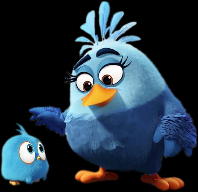 Animated Blue Birds Cartoon Characters